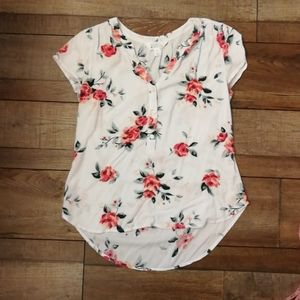 Market Spruce Uri smock detail top floral